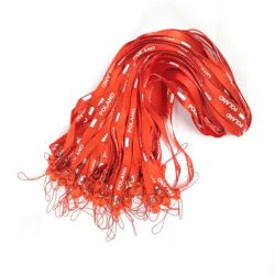 Poland key lanyard plastic snap hook Red