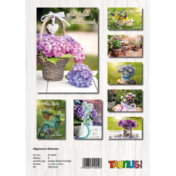 General wishes greeting cards - 100 pieces - 6 motifs