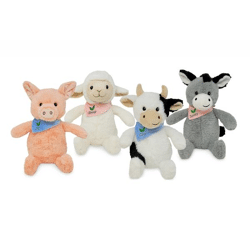 Farm animals, plush figure 4-fold 25 cm