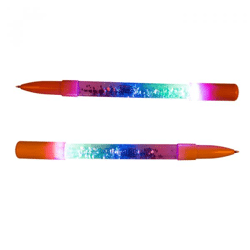 Ballpoint pen with glitter & LED - 2 assorted in display