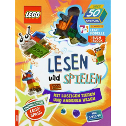 LEGO® reading and playing with funny animals and other creatures