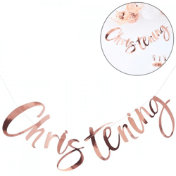 Ginger Ray Schriftzug Girlande Taufe rose gold 1,5 m