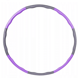 Hula Hop mit Massagelaschen faltbar 95-100 cm lila grau