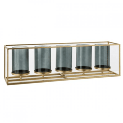 J-Line Windlicht goldfarbig 70 cm