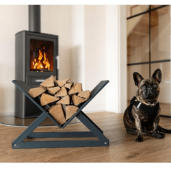 Kaminholzständer CROSS, 60x30x42 cm, anthrazit - Restriktionen