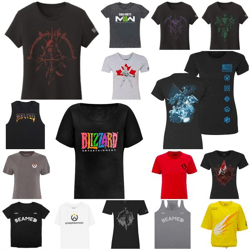 Damen T-Shirts verschiedene Designs, Größen, Gaming Marke Premium