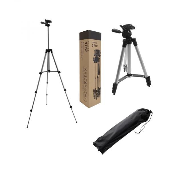 Mobiles Fotostativ silber 35-102cm