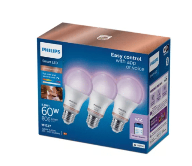 PHILIPS 929003601036 WFB 60W A60 E27 RGB 3CT LED Lampe – Neuware