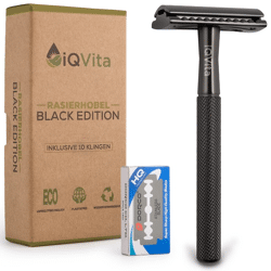 Premium Rasierhobel Metall - inkl. 10 Rasierklingen - Safety Razor - Eco - Umweltfreundlich & Nachhaltig