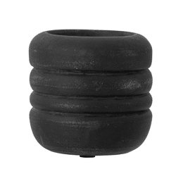 Vilken candle holder, black, ceramic, Ø12 x H 12 cm.