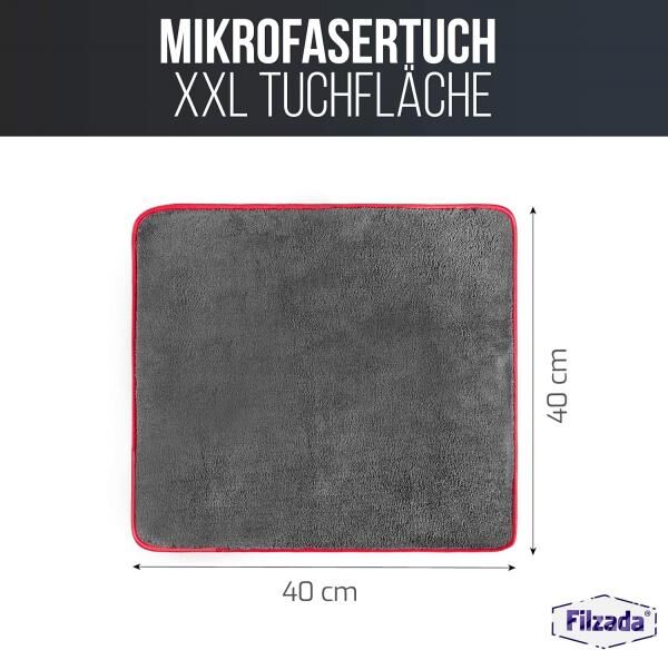 *WG LAGERUMZUG* Filzada® 3x Lackschonendes Mikrofasertuch Auto Mit 600 GSM - Unfassbare Saugkraft 