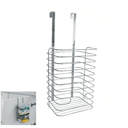 Zubehörkorb aus Stahl Verchromt 27,5 cm nicht-invasive Befestigung