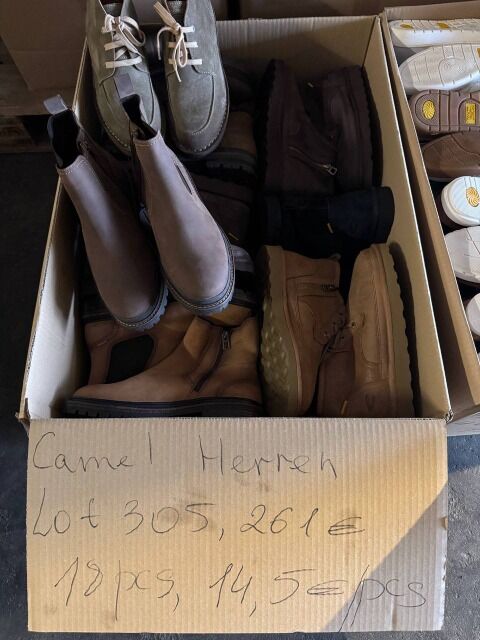 261 € Camel Active Herren Mix Lot 305 18 Stk. neue Samples Größe 41–42 Echtleder Kategorie A Lagerware Deutschland