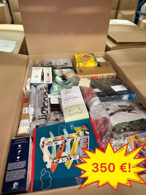 350 € STOCK MIX Palette A/B/C, 60–70 Stk., Haushaltsgeräte Möbel Kinderwaren, Retouren ungeprüft, Markenmix, Versand weltweit