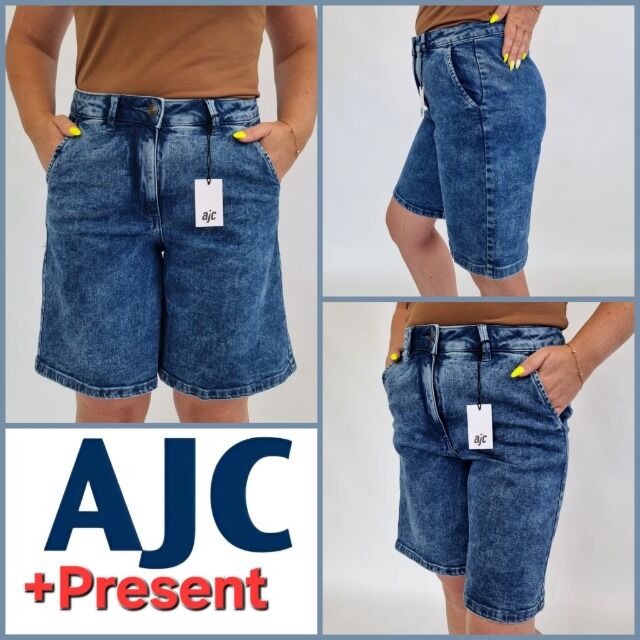 Damen-Jeans-Bermudashorts AJC + Geschenk 
