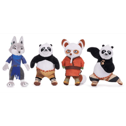 Kung Fu Panda - 4 Mix plush - 4 assorted - 25 / 30 cm