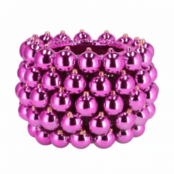 Blumentopf Weihnachtskugel fuchsia 15 cm