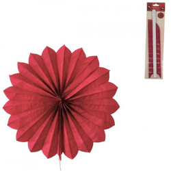 Decorative fan bordeaux 60 cm