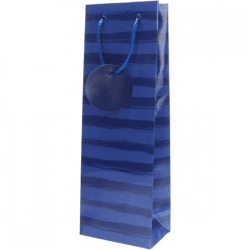 Gift bag Stripes blue 12.5 x 8 x 36 cm