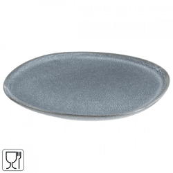 J-LINE plate Louise M gray 20 cm