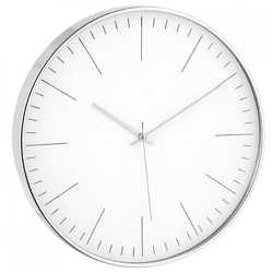 J-Line Wanduhr Silvester silberfarbig 39 cm