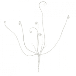 Artificial branch curls white 54 cm