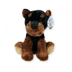 Kuscheliger Hund schwarz/braun 35 cm