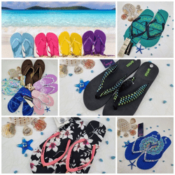 Mix aus Herren- und Damen- Flip-Flops 