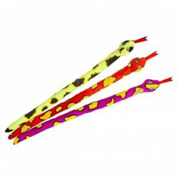Soft toy snake 74 cm 3 assorted