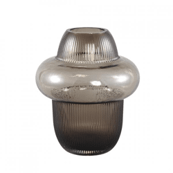 PTMD Vase Marlene Rauchglas braun 19,5 cm