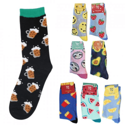 Socken mit Druck Erwachsene 8 sortiert 3 Größen B-Wahl