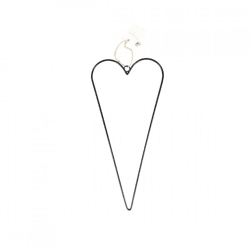 Stern Fabrik decoration heart metal black 30 cm