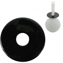 Stjernsund Kerzenring Loua schwarz glänzend 9cm