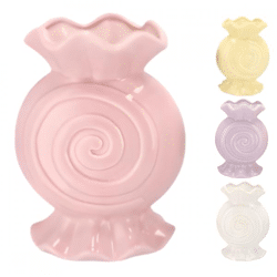Vase Candy Spirale Pastell 20 cm 4 sortiert