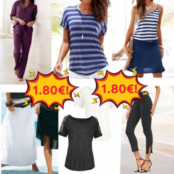 1,80 € Sommerbekleidungs-Mix Kategorie A – Markenware XS–XXXL, Damen und Herren, neue Ware in Originalverpackung, ab 100 Stück