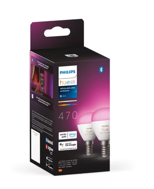 PHILIPS 929003573602 Hue White & Color Ambiance Luster E14 2er Pack – Neuware