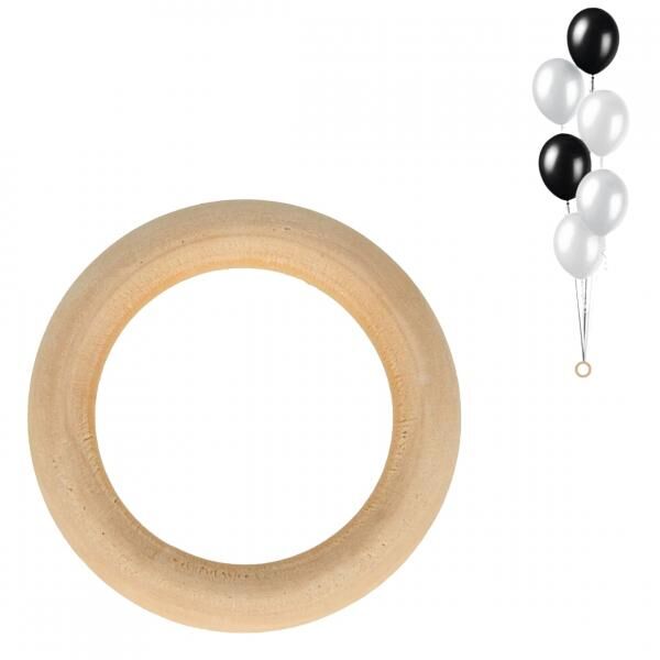Ballongewicht Ring Holz 8 cm