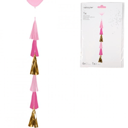Balloon garland fringe pink 70 cm
