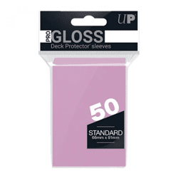 Bright Pink PRO-Gloss Standard Deck Protector Sleeves (50)