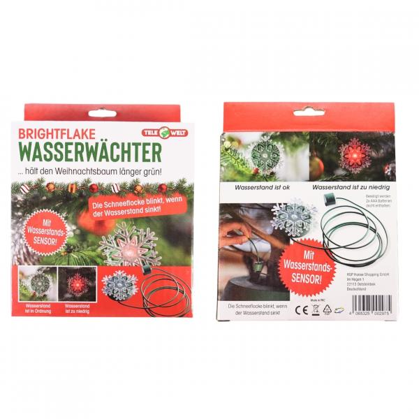Brightflake Wasserwächter Sensor Weihnachtsbaum LED auf Batterie