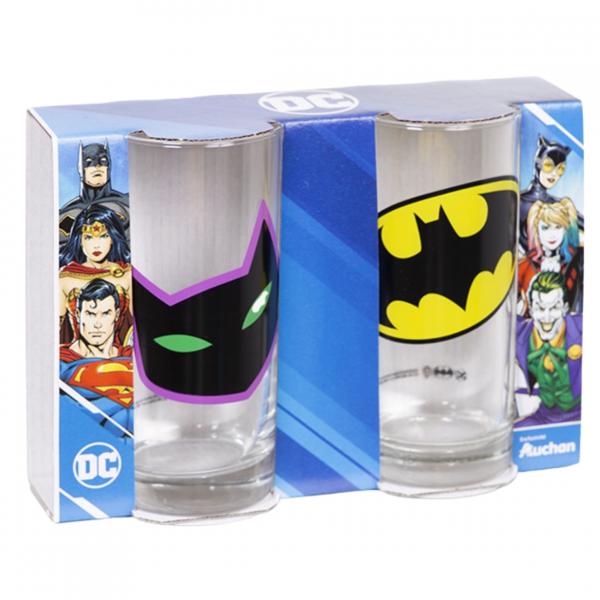 DC-Brille Batman & Batgirl 270 ml 2er-Set