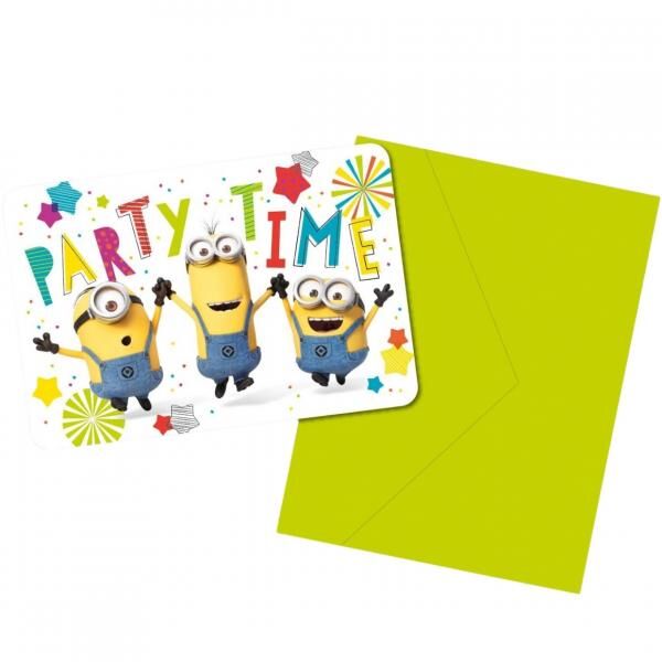 Despicable Me Minions Einladungskarten und Umschläge 8 Stück.