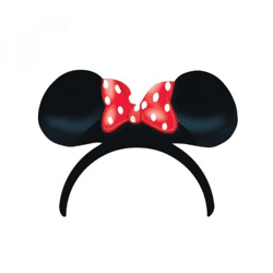 Disney Minnie Mouse headband - ears and bow, red (4 pieces)