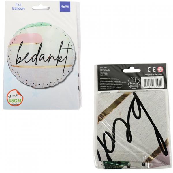 Folat Folienballon Thank You 45 cm