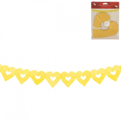 Garland heart yellow 6 m