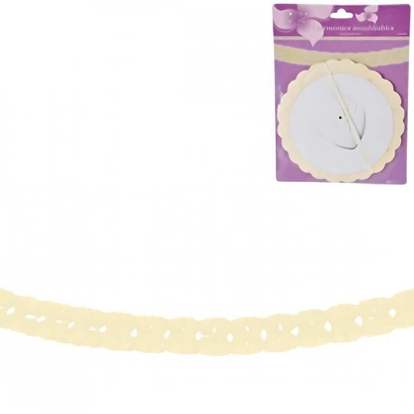 Girlande rund Papier gelb 3 m