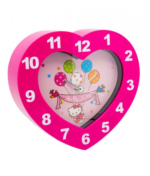 Hello Kitty - herzf&ouml;rmige Wanduhr