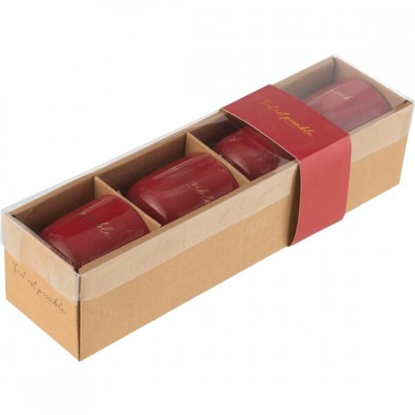 J-Line Becher Tout Est Possible rot 200 ml Satz von 4