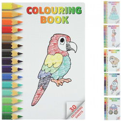 Coloring book A4 30 pages 6 assorted