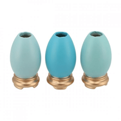 Osterdekoration Osterei blau 11,5 cm 3 Stück sortiert